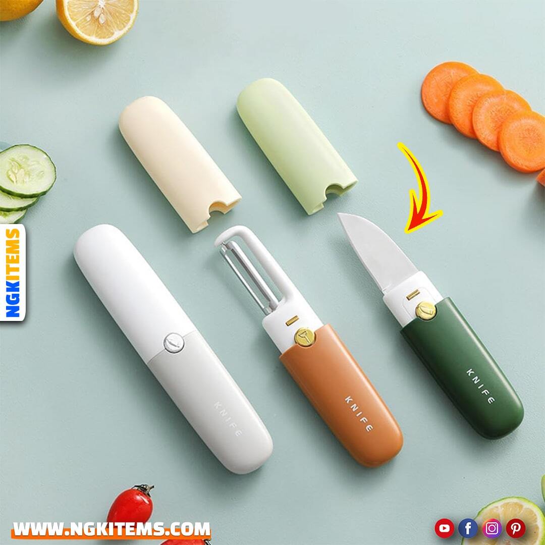 2 in 1 Stainless Steel Fruit and Vegetable Knife Peeler