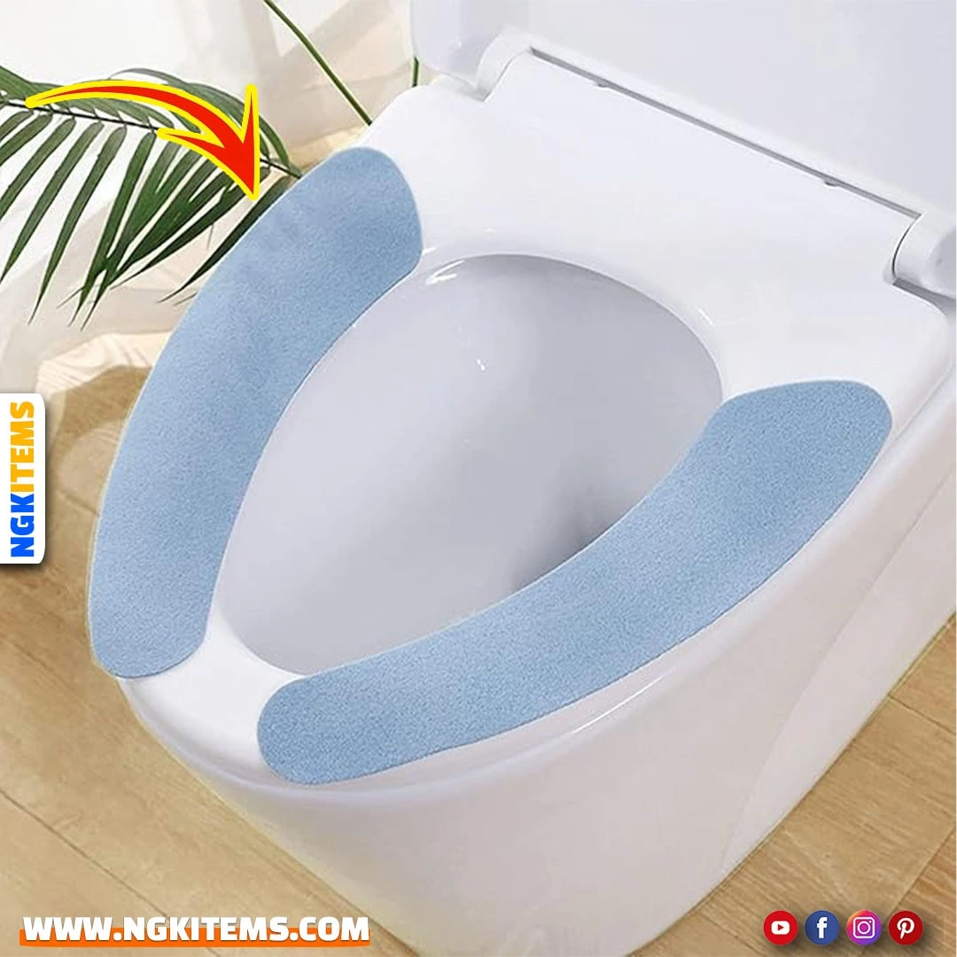 Sticky toilet seat cover