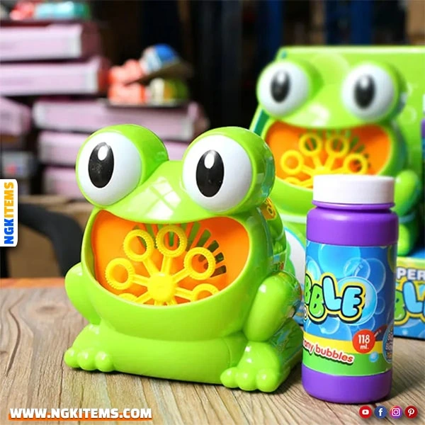 Cute Frog Automatic Bubble Machine