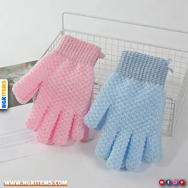 Skin-friendly exfoliation gloves